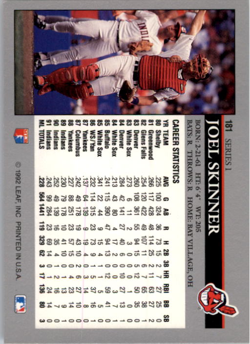 A8003- 1992 Leaf Baseball Card #s 1-200 +Rookies -You Pick- 15+ FREE US SHIP - Picture 357 of 395