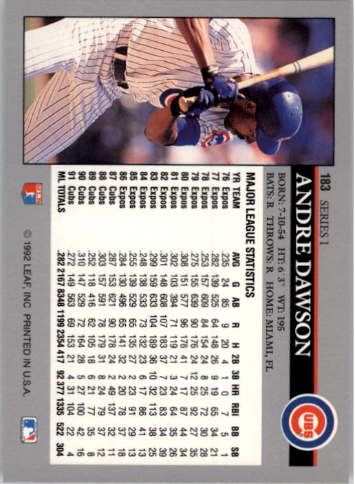 A8003- 1992 Leaf Baseball Card #s 1-200 +Rookies -You Pick- 15+ FREE US SHIP - Picture 361 of 395
