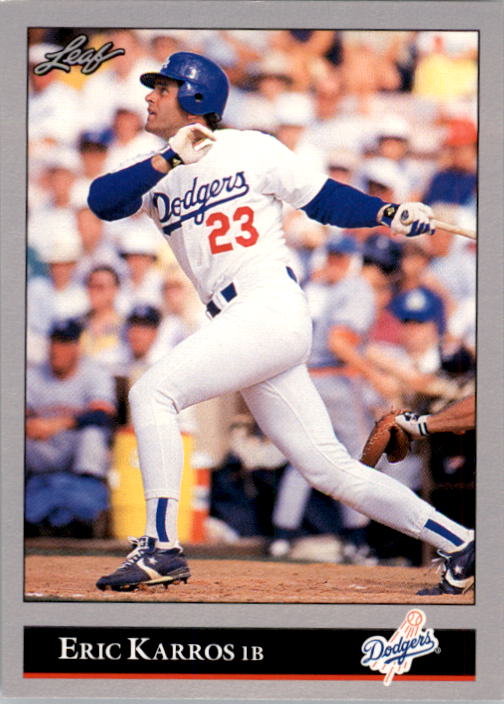 ERIC KARROS LOS ANGELES DODGERS ACTION SIGNED 8x10