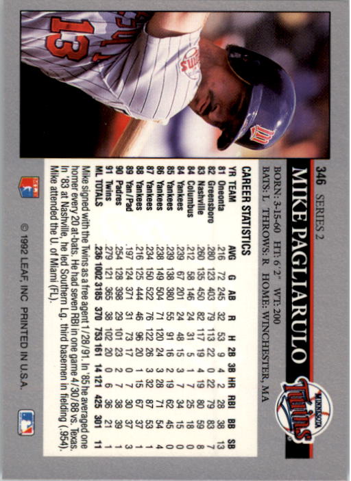 Sports Card Back