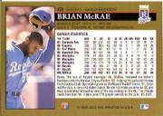 1992 Leaf Black Gold #123 Brian McRae back image