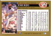 1992 Leaf Black Gold #139 Jose Rijo back image