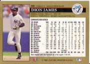 1992 Leaf Black Gold #365 Dion James UER/(Blue Jays logo/on card back) back image
