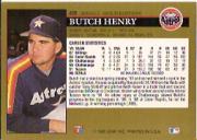 1992 Leaf Black Gold #435 Butch Henry back image