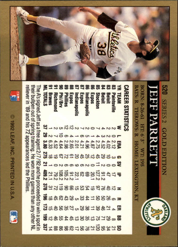 A8038- 1992 Leaf Black Gold Baseball Cards 401-528 -You Pick- 15+ FREE US SHIP - Picture 137 of 146