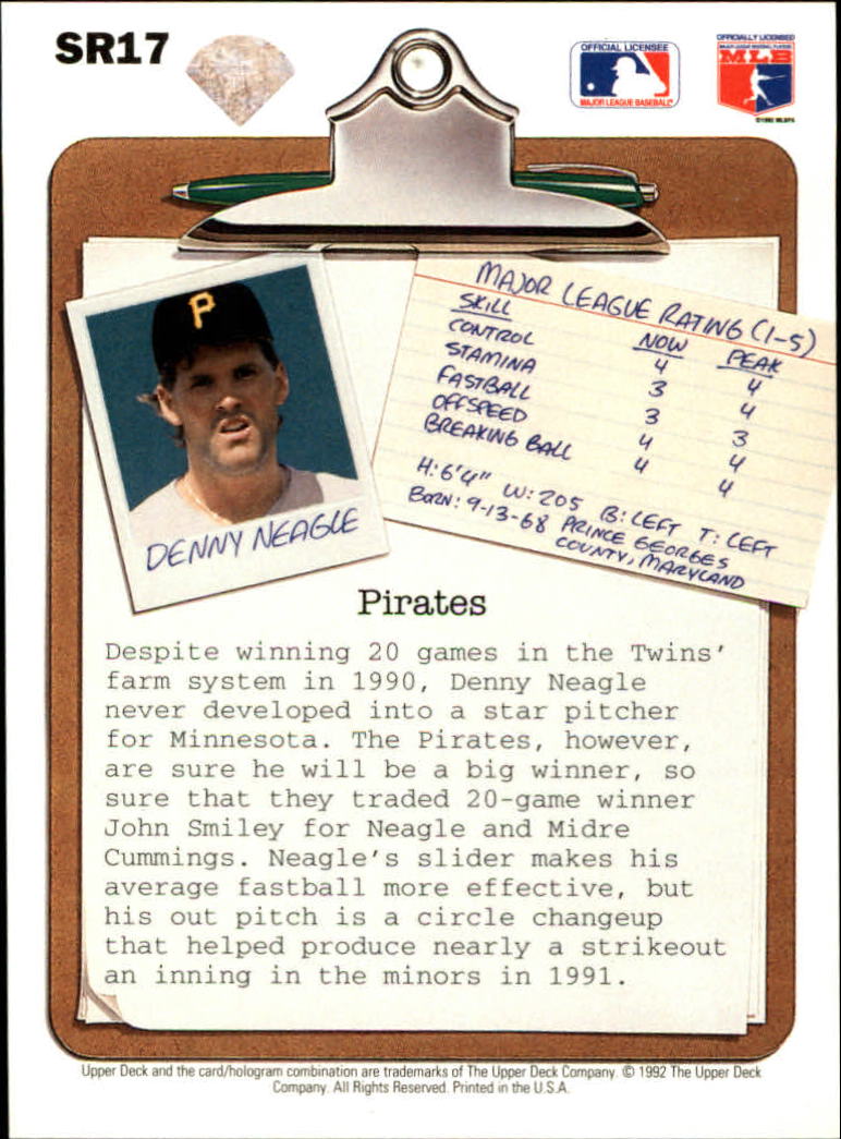 1992 Upper Deck Baseball Scouting Report Insert Singles - You Choose - Bild 35 von 50