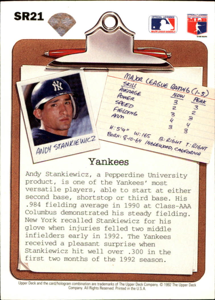 1992 Upper Deck Baseball Scouting Report Insert Singles - You Choose - Bild 43 von 50
