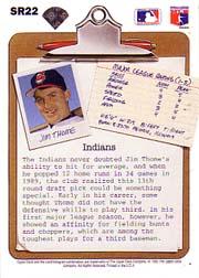 1992 Upper Deck Scouting Report #SR22 Jim Thome back image