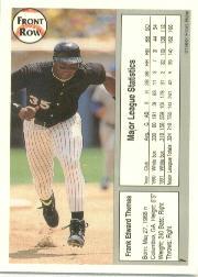 1992 Front Row Thomas #7 Frank Thomas/Major League Stats back image