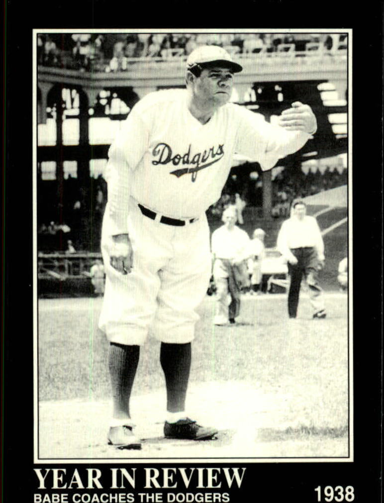 1992 Megacards Ruth #28 Babe Coaches the/Dodgers 1938 - NM-MT