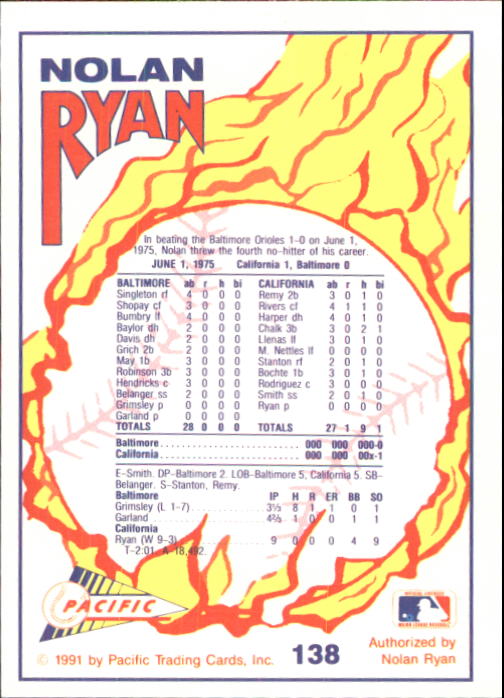 B0005- 1991-92 Pacific Ryan Texas Express Baseball -You Pick- 15+ FREE US SHIP - Picture 267 of 431