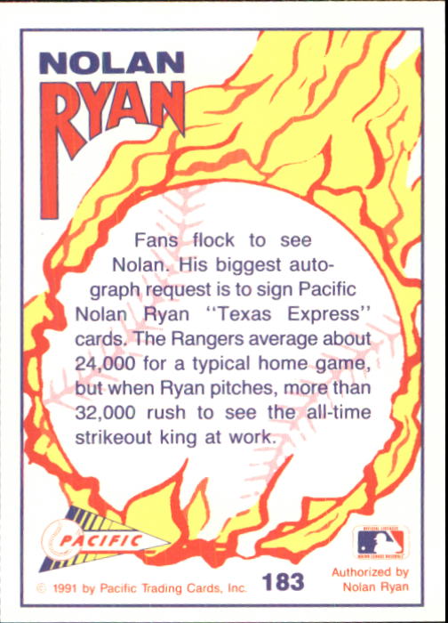 B0005- 1991-92 Pacific Ryan Texas Express Baseball -You Pick- 15+ FREE US SHIP - Picture 357 of 431