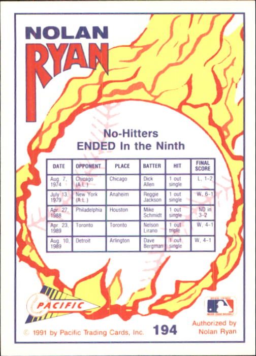 B0005- 1991-92 Pacific Ryan Texas Express Baseball -You Pick- 15+ FREE US SHIP - Picture 379 of 431