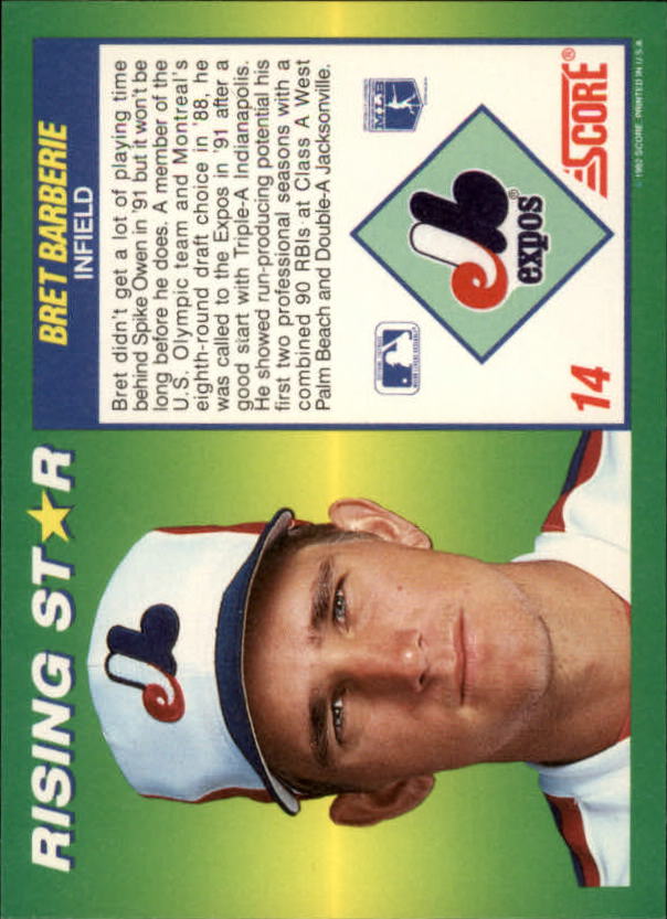 A7378- 1992 Score 100 Rising Stars BB Cards 1-100 -You Pick- 15+ FREE US SHIP - Picture 27 of 186