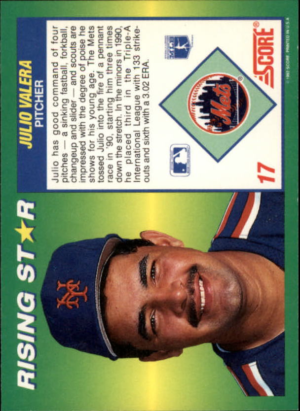 A7378- 1992 Score 100 Rising Stars BB Cards 1-100 -You Pick- 15+ FREE US SHIP - Picture 33 of 186