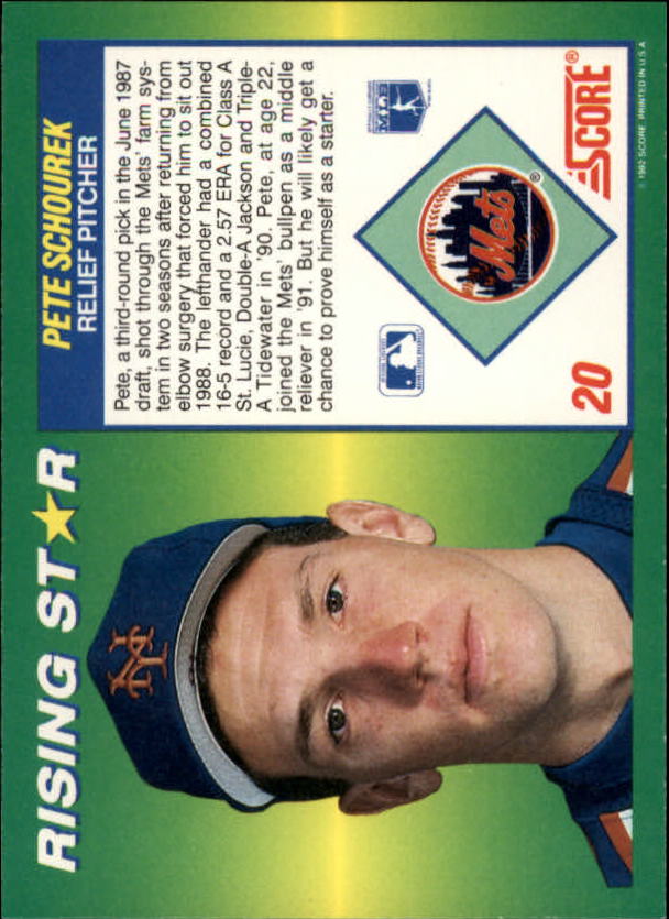 A7378- 1992 Score 100 Rising Stars BB Cards 1-100 -You Pick- 15+ FREE US SHIP - Picture 39 of 186
