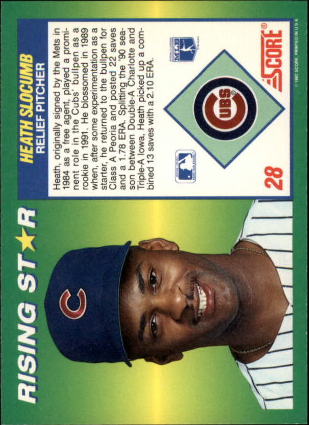 A7378- 1992 Score 100 Rising Stars BB Cards 1-100 -You Pick- 15+ FREE US SHIP - Picture 54 of 186
