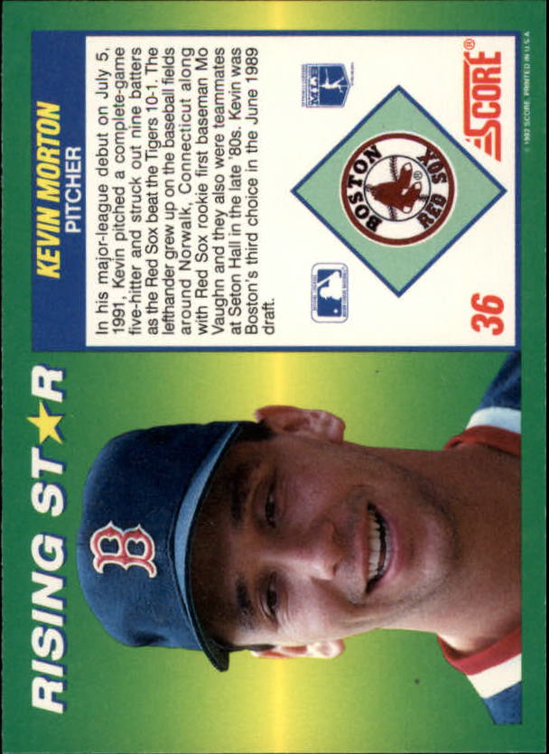 A7378- 1992 Score 100 Rising Stars BB Cards 1-100 -You Pick- 15+ FREE US SHIP - Picture 69 of 186
