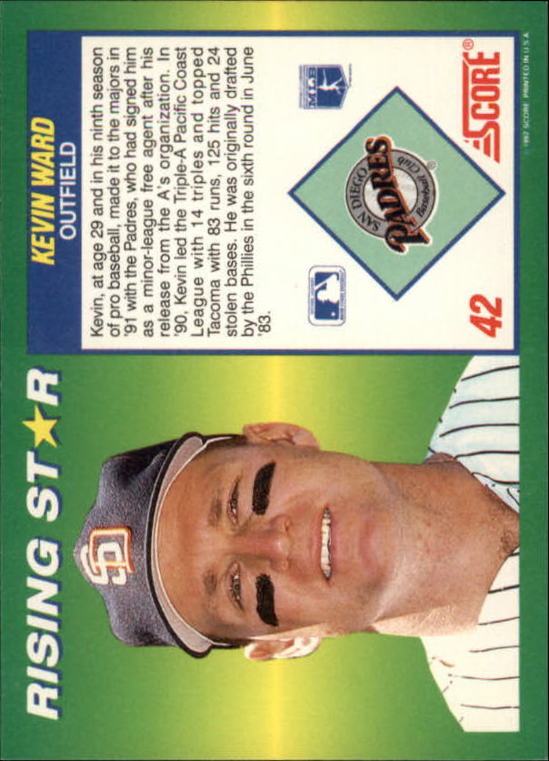 A7378- 1992 Score 100 Rising Stars BB Cards 1-100 -You Pick- 15+ FREE US SHIP - Picture 79 of 186