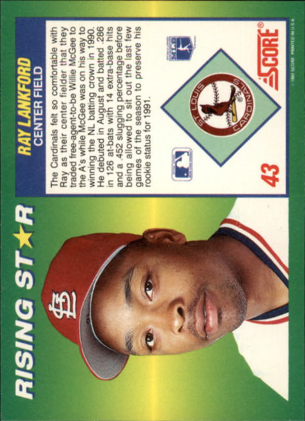 A7378- 1992 Score 100 Rising Stars BB Cards 1-100 -You Pick- 15+ FREE US SHIP - Picture 81 of 186