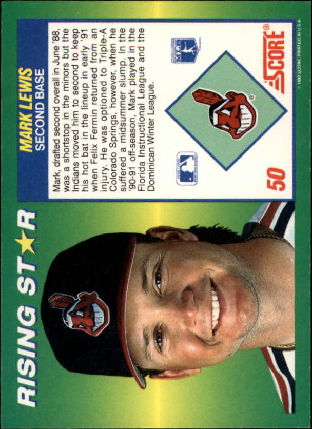A7378- 1992 Score 100 Rising Stars BB Cards 1-100 -You Pick- 15+ FREE US SHIP - Picture 93 of 186
