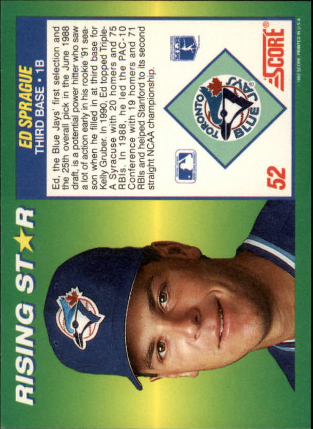 A7378- 1992 Score 100 Rising Stars BB Cards 1-100 -You Pick- 15+ FREE US SHIP - Picture 97 of 186