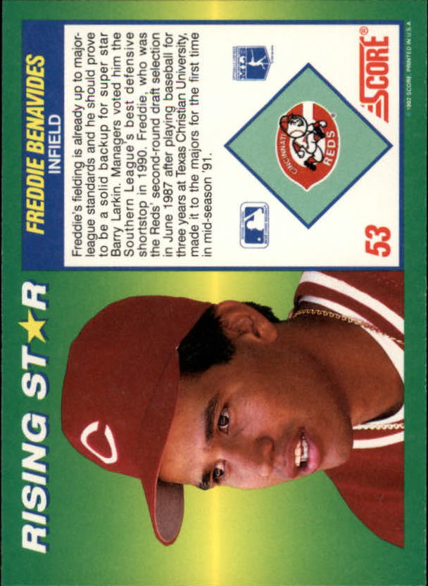 A7378- 1992 Score 100 Rising Stars BB Cards 1-100 -You Pick- 15+ FREE US SHIP - Picture 99 of 186