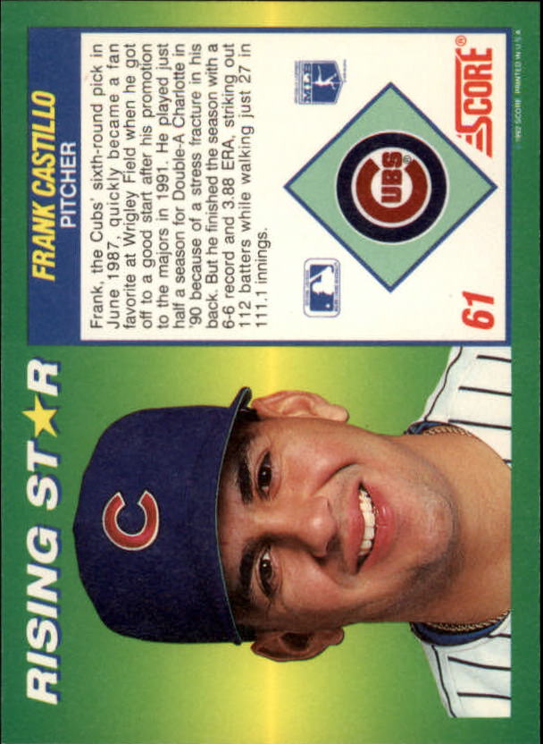 A7378- 1992 Score 100 Rising Stars BB Cards 1-100 -You Pick- 15+ FREE US SHIP - Picture 112 of 186