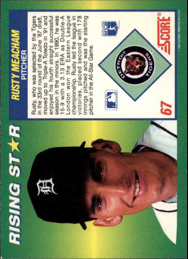 A7378- 1992 Score 100 Rising Stars BB Cards 1-100 -You Pick- 15+ FREE US SHIP - Picture 124 of 186