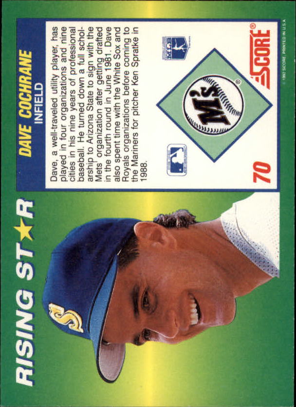 A7378- 1992 Score 100 Rising Stars BB Cards 1-100 -You Pick- 15+ FREE US SHIP - Picture 130 of 186