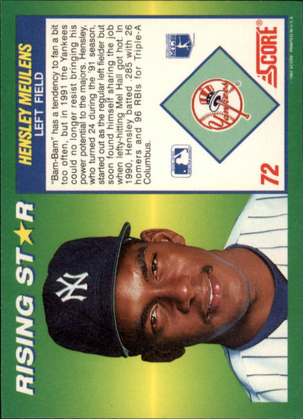 A7378- 1992 Score 100 Rising Stars BB Cards 1-100 -You Pick- 15+ FREE US SHIP - Picture 134 of 186