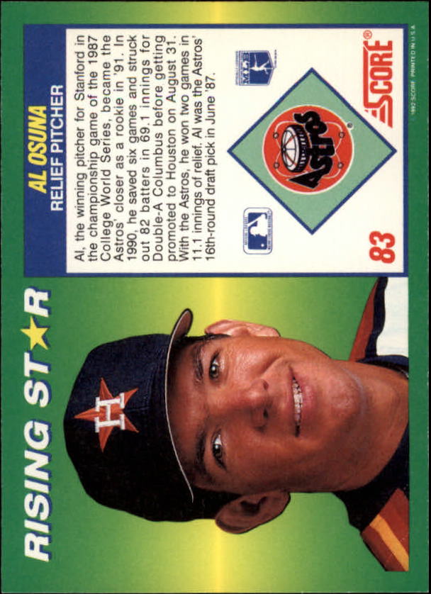 A7378- 1992 Score 100 Rising Stars BB Cards 1-100 -You Pick- 15+ FREE US SHIP - Picture 155 of 186