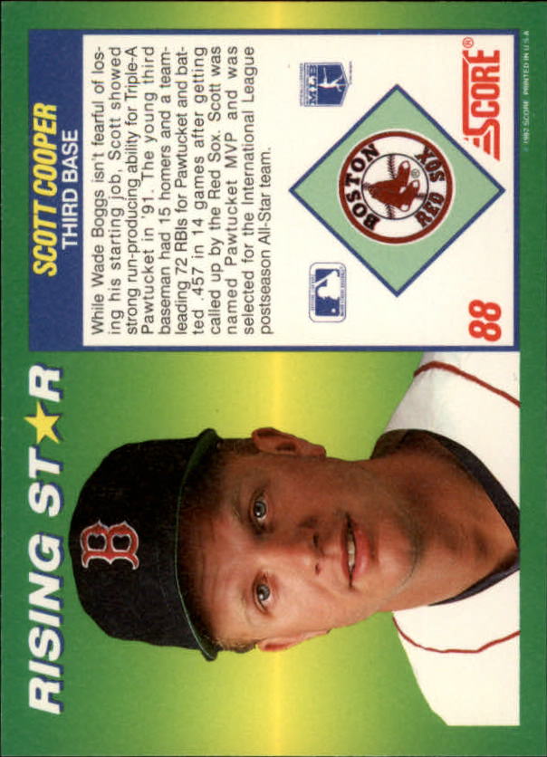A7378- 1992 Score 100 Rising Stars BB Cards 1-100 -You Pick- 15+ FREE US SHIP - Picture 164 of 186