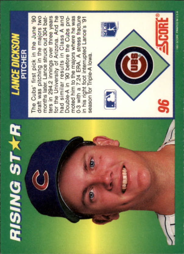 A7378- 1992 Score 100 Rising Stars BB Cards 1-100 -You Pick- 15+ FREE US SHIP - Picture 178 of 186