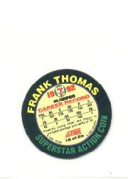 1992 Seven-Eleven Coins #16 Frank Thomas back image