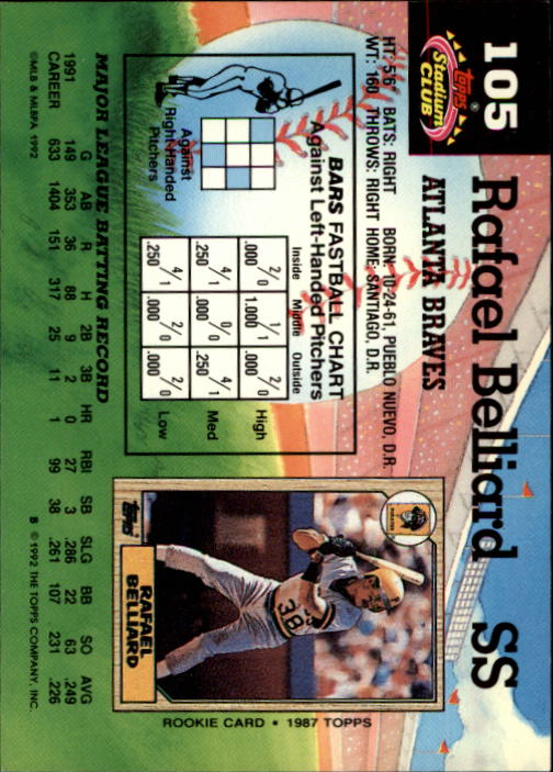 A6796- 1992 Stadium Club Baseball Card #s 1-250 -You Pick- 15+ FREE US SHIP - Picture 209 of 499