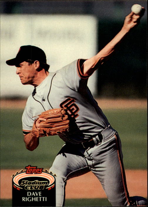 1992 Stadium Club #107 Dave Righetti