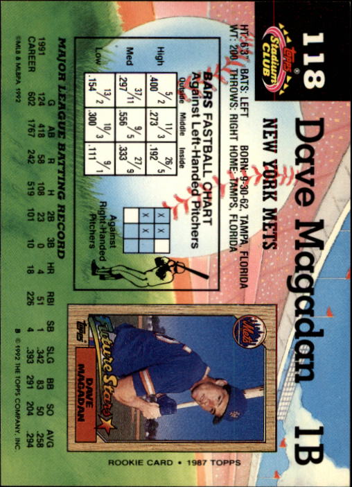 A6796- 1992 Stadium Club Baseball Card #s 1-250 -You Pick- 15+ FREE US SHIP - Picture 235 of 499