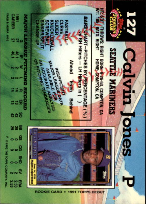 A6796- 1992 Stadium Club Baseball Card #s 1-250 -You Pick- 15+ FREE US SHIP - Picture 253 of 499