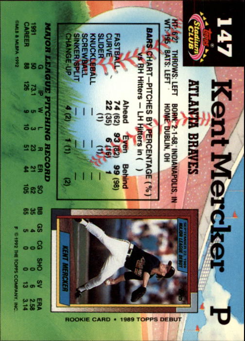 A6796- 1992 Stadium Club Baseball Card #s 1-250 -You Pick- 15+ FREE US SHIP - Picture 293 of 499