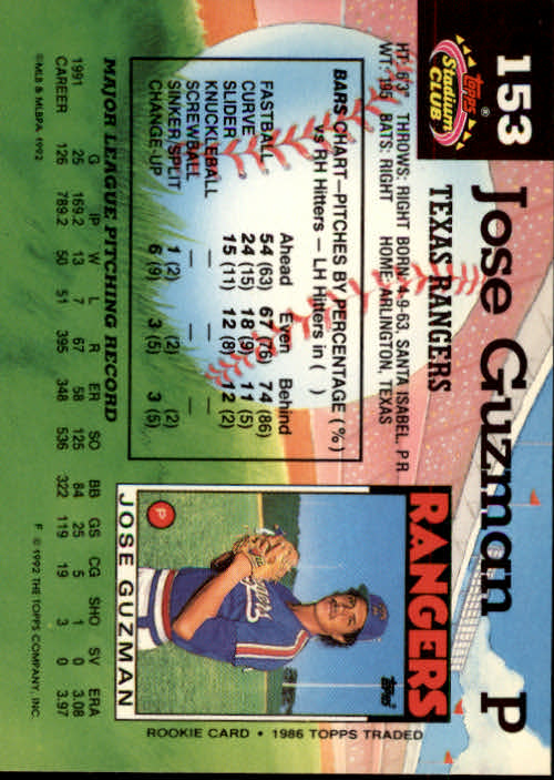 A6796- 1992 Stadium Club Baseball Card #s 1-250 -You Pick- 15+ FREE US SHIP - Picture 305 of 499
