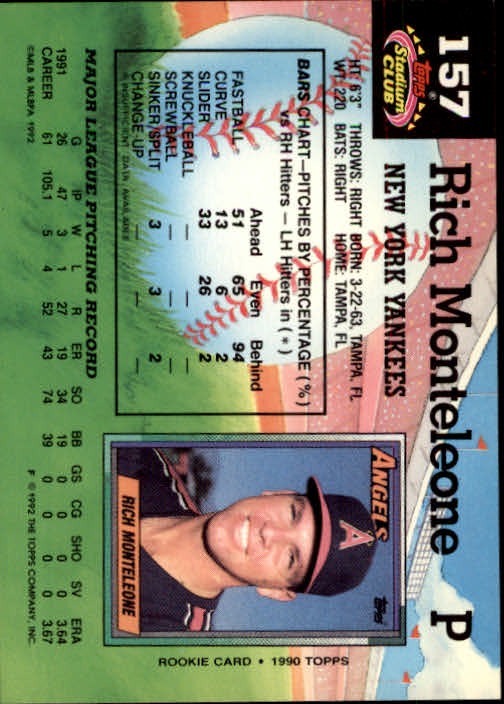 A6796- 1992 Stadium Club Baseball Card #s 1-250 -You Pick- 15+ FREE US SHIP - Picture 313 of 499