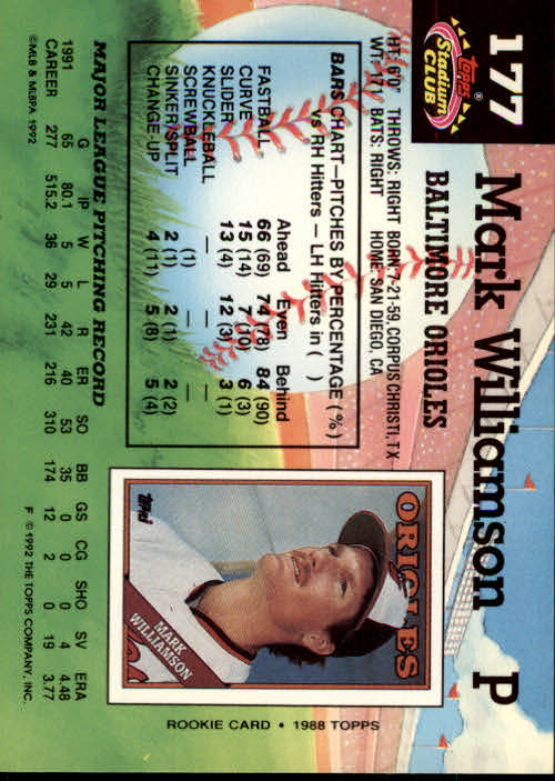 A6796- 1992 Stadium Club Baseball Card #s 1-250 -You Pick- 15+ FREE US SHIP - Picture 353 of 499