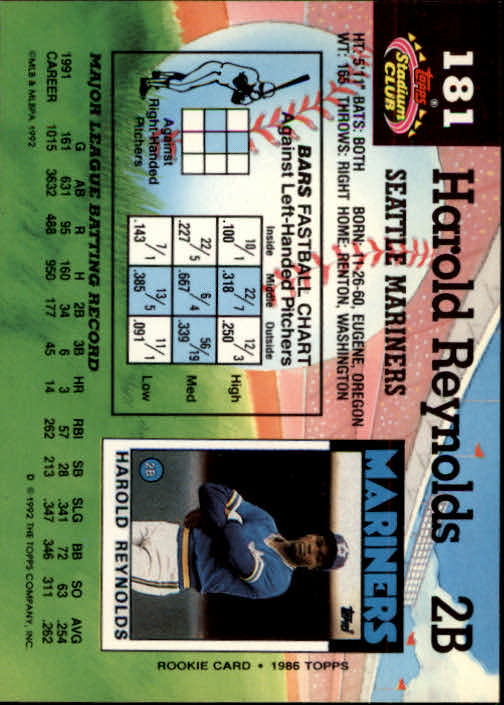 A6796- 1992 Stadium Club Baseball Card #s 1-250 -You Pick- 15+ FREE US SHIP - Picture 361 of 499