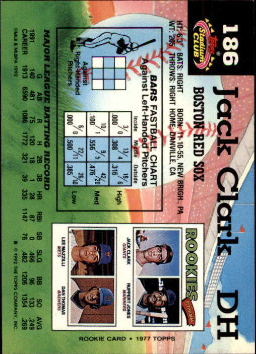 A6796- 1992 Stadium Club Baseball Card #s 1-250 -You Pick- 15+ FREE US SHIP - Picture 371 of 499