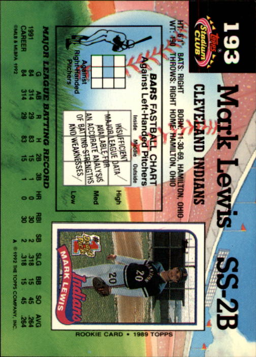 A6796- 1992 Stadium Club Baseball Card #s 1-250 -You Pick- 15+ FREE US SHIP - Picture 385 of 499