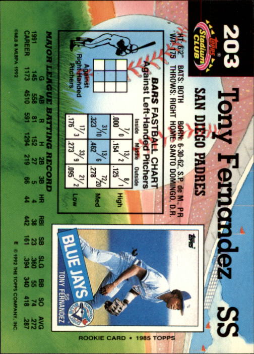 A6796- 1992 Stadium Club Baseball Card #s 1-250 -You Pick- 15+ FREE US SHIP - Picture 405 of 499