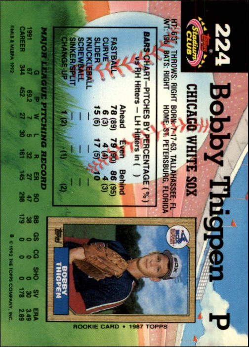 A6796- 1992 Stadium Club Baseball Card #s 1-250 -You Pick- 15+ FREE US SHIP - Picture 447 of 499