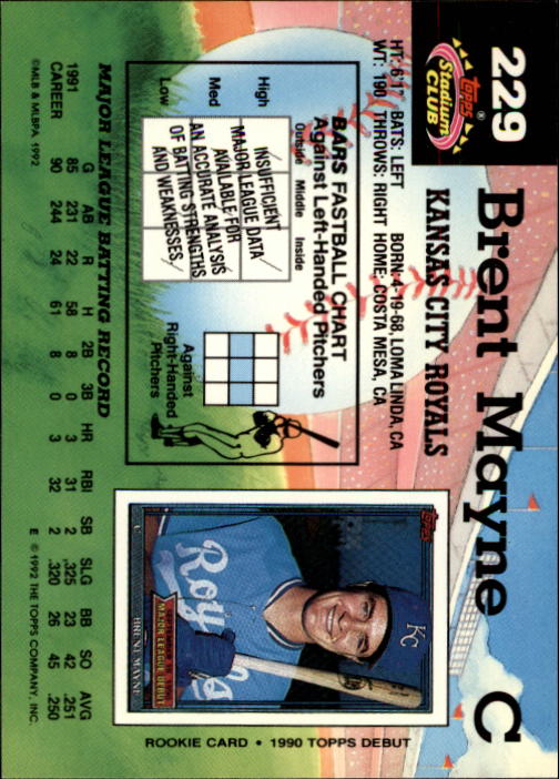 A6796- 1992 Stadium Club Baseball Card #s 1-250 -You Pick- 15+ FREE US SHIP - Picture 457 of 499
