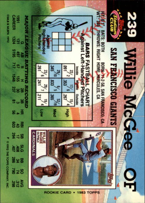A6796- 1992 Stadium Club Baseball Card #s 1-250 -You Pick- 15+ FREE US SHIP - Picture 477 of 499
